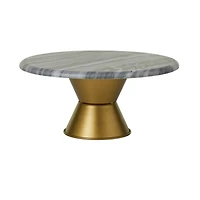 Grey Glam Cake Stand, 14" x 14" x 7"