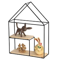 NEX™ Black 2-Tier Metal Wall Mounted Floating Shelf