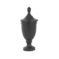 Ceramic Fluted Urn-Shaped Living Room Decorative Jar with Lid