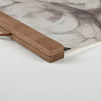 Flower Focus  16" x 20" Teak Hanging Canvas