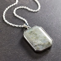 Faceted Labradorite Rectangle Pendant by Bead Landing™
