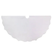 48" Winter White Scalloped Edge Tree Skirt
