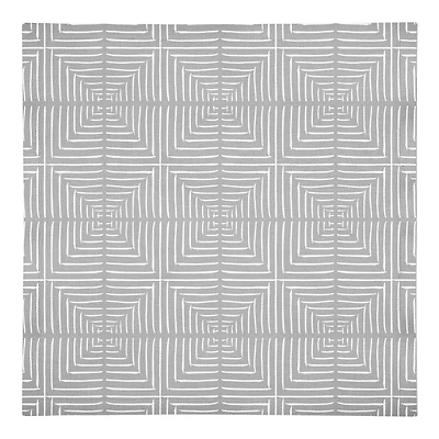 Gray Geo Diamonds Cotton Twill Napkin