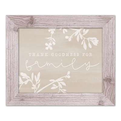 Thank Goodness for Family 11" x 14" Western White Framed Print