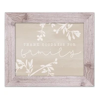 Thank Goodness for Family 11" x 14" Western White Framed Print