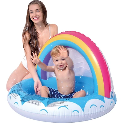 Pool Central® 37" Inflatable Rainbow Canopy Baby Swimming Pool
