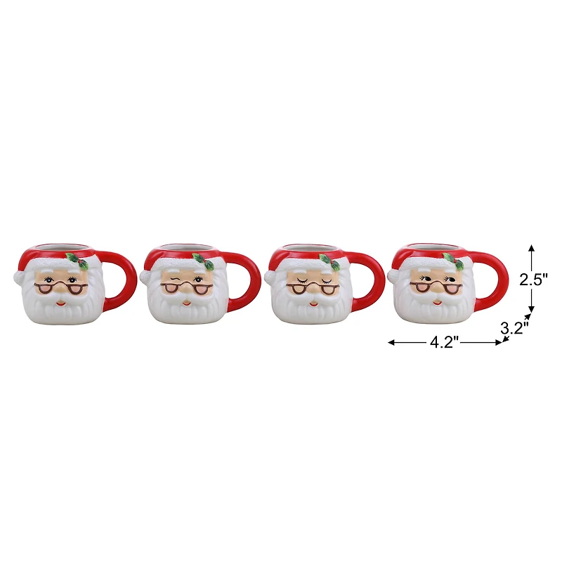 Mr. Christmas Santa Espresso Mugs Set