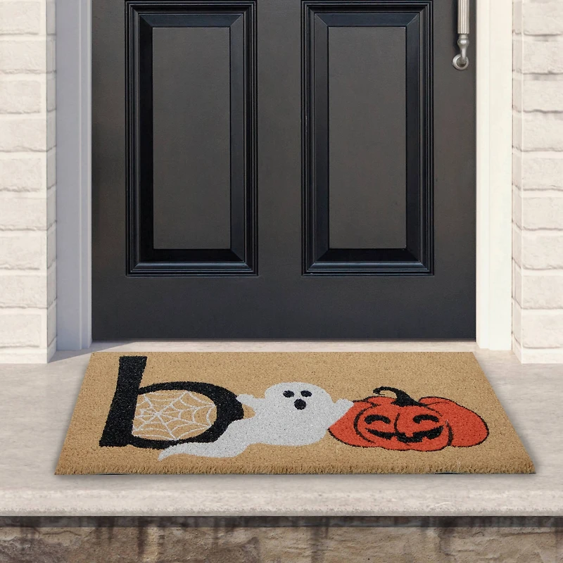 Natural Coir Boo Halloween Doormat