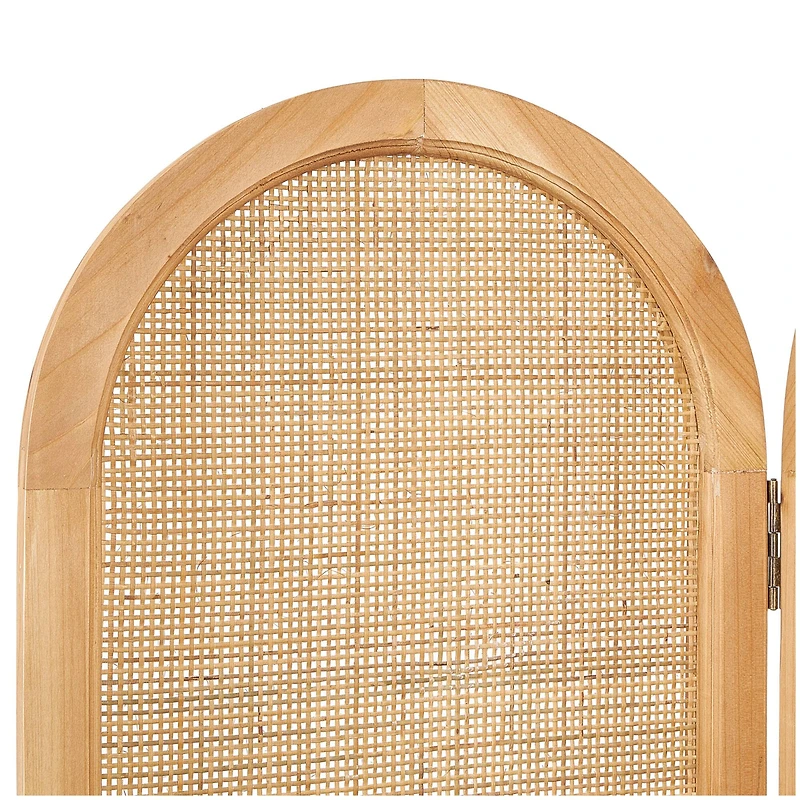 6ft. Brown Wood Room Divider Screen