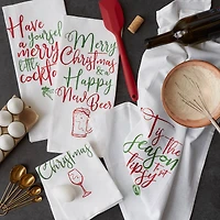 DII® Assorted Tipsy Glitzy Christmas Dishtowel Set