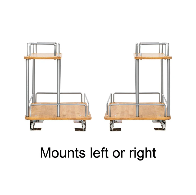 Household Essentials Glidez Wood 2-Tier Cabinet Organizer