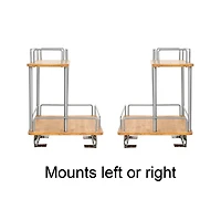 Household Essentials Glidez Wood 2-Tier Cabinet Organizer