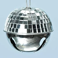 Silver Ice Disco Ball Jingle Bell Metal Ball Ornament