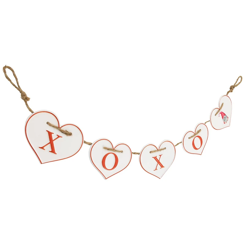 32" Valentine's Day Hearts "XOXO" Metal Banner