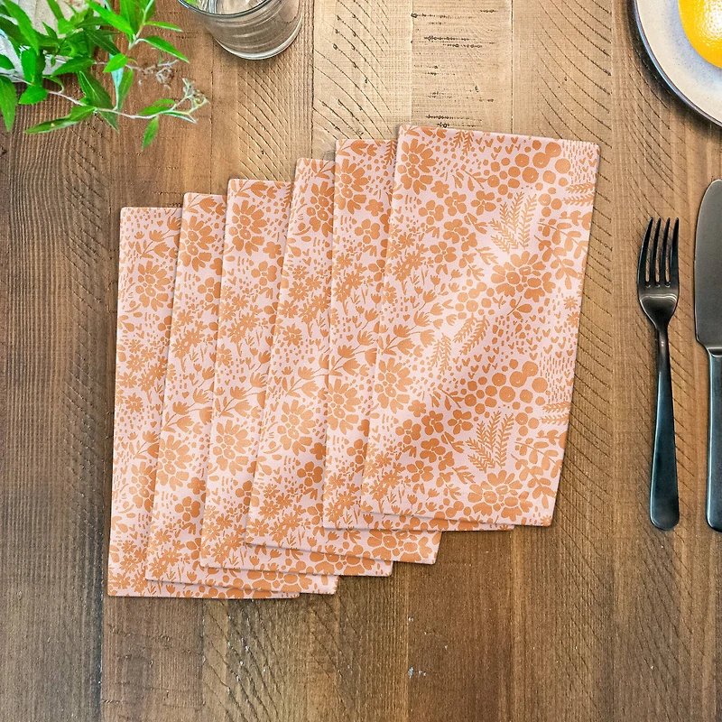 Dainty Floral Cotton Twill Napkin
