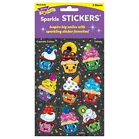 Trend Enterprises® Cupcake Cuties Sparkle STICKERS®, 6 Packs of 18