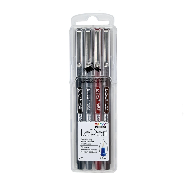 Marvy® Uchida LePen® Extra Fine 4 Dark Pen Set