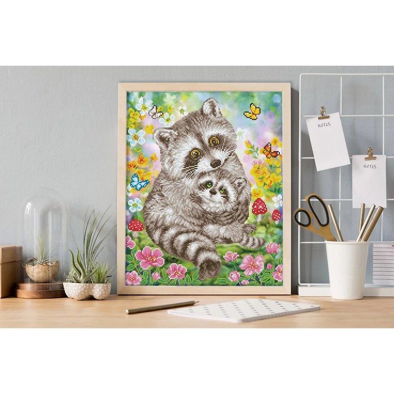 Diamond Dotz® Sweet Raccoons Diamond Painting Kit
