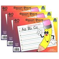 Teacher Created Resources Smart Start™ K-1 Writing Paper, 3 Packs of 40
