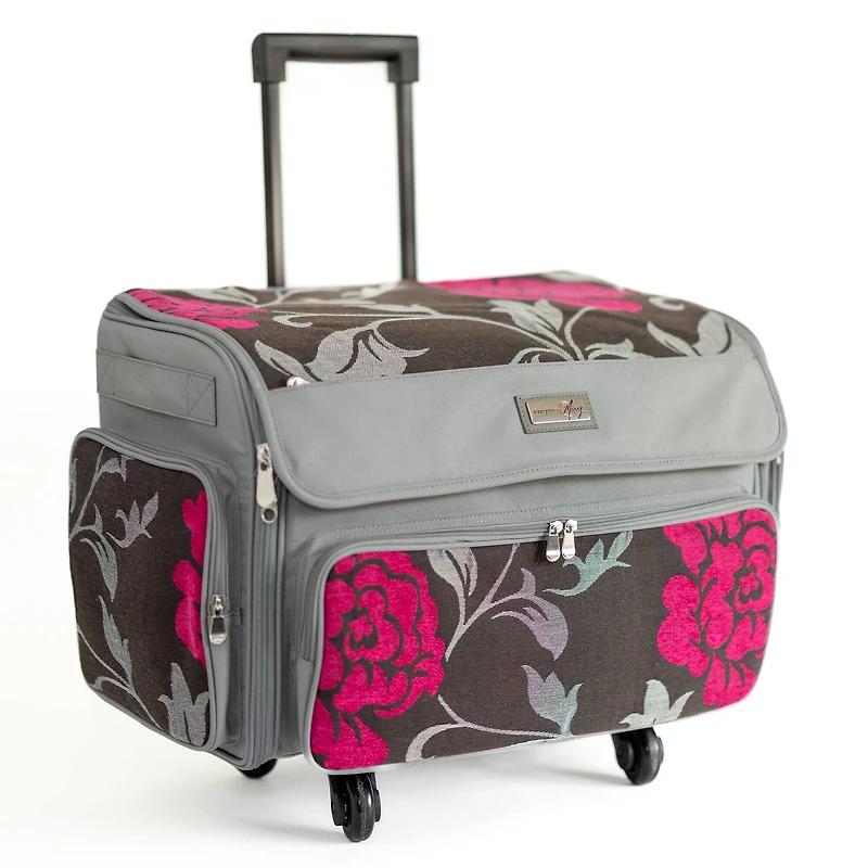 Everything Mary Gray & Red Floral Rolling Tote