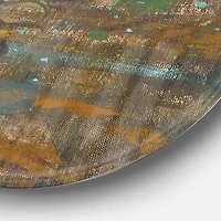 Designart - Blue and Bronze Dots on Glass IV