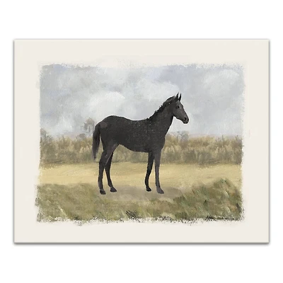 Vintage Horse Portrait 20" x 16" Canvas Wall Art