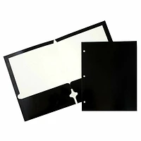 JAM Paper 9.5" x 11.5" Glossy 3-Hole Punch Folders