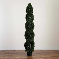 7ft. UV-Resistant Double Pond Cypress Spiral Topiary