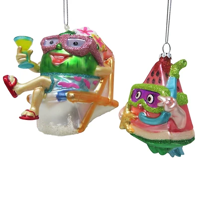 Assorted 4.75" Fruit on Holiday Glass Ornament by Ashland®, 1pc.