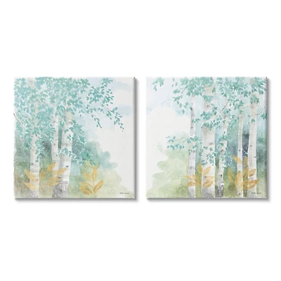 Stupell Industries Birch Tree Forest Canvas Wall Art Set