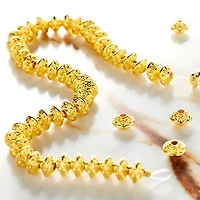 12 Pack: Gold Spot Rondelle Beads, 6mm by Bead Landing™