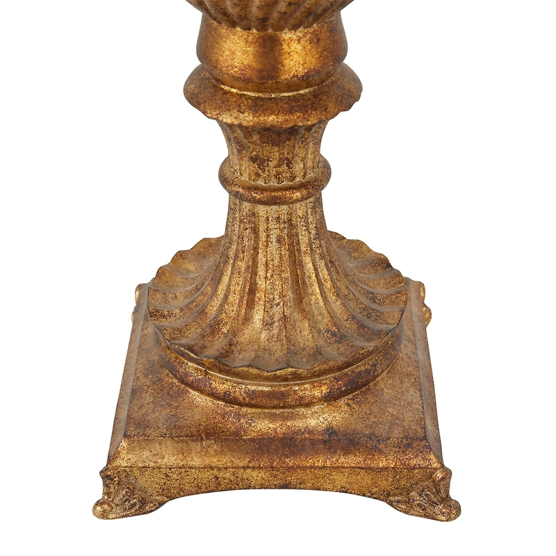 Gold Polystone Traditional Vase, 22" x 10" x 10"