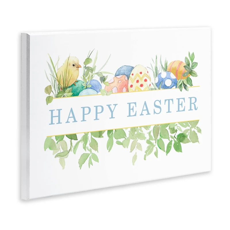 Stupell Industries Floral Happy Easter Wall Plaque Art