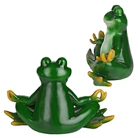 Design Toscano 12" Strike a Pose Zen Yoga Frog Statues, 2ct.