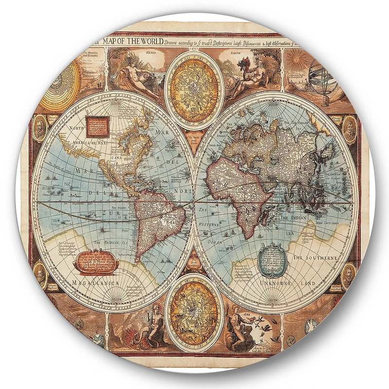 Designart - Ancient Map of The World VIII
