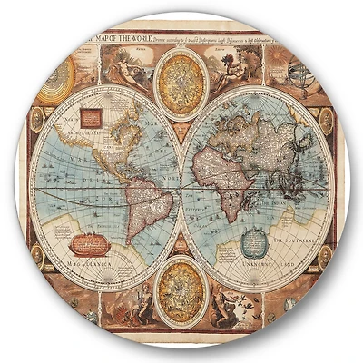 Designart - Ancient Map of The World VIII