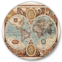 Designart - Ancient Map of The World VIII