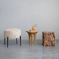 Hello Honey® 18" Natural Organically Shaped Teakwood Side Table