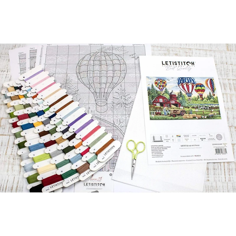 Letistitch Up Up and Away Counted Cross Stitch Kit