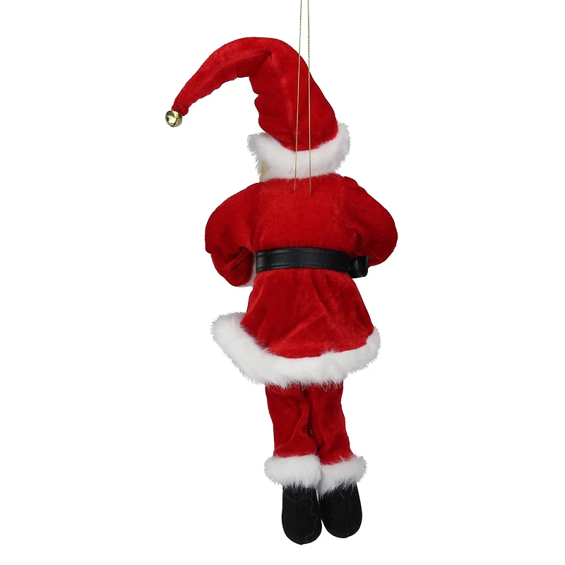 Red & White Bendable Elf in a Santa Suit Accent
