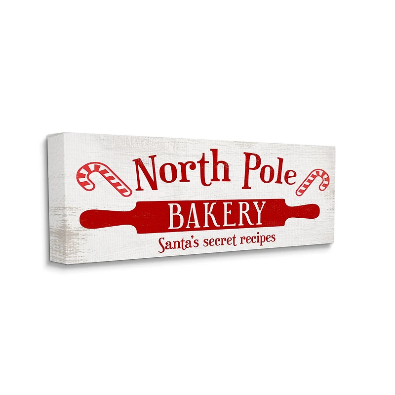 Stupell Industries North Pole Bakery Kitchen Sign Canvas Wall Art