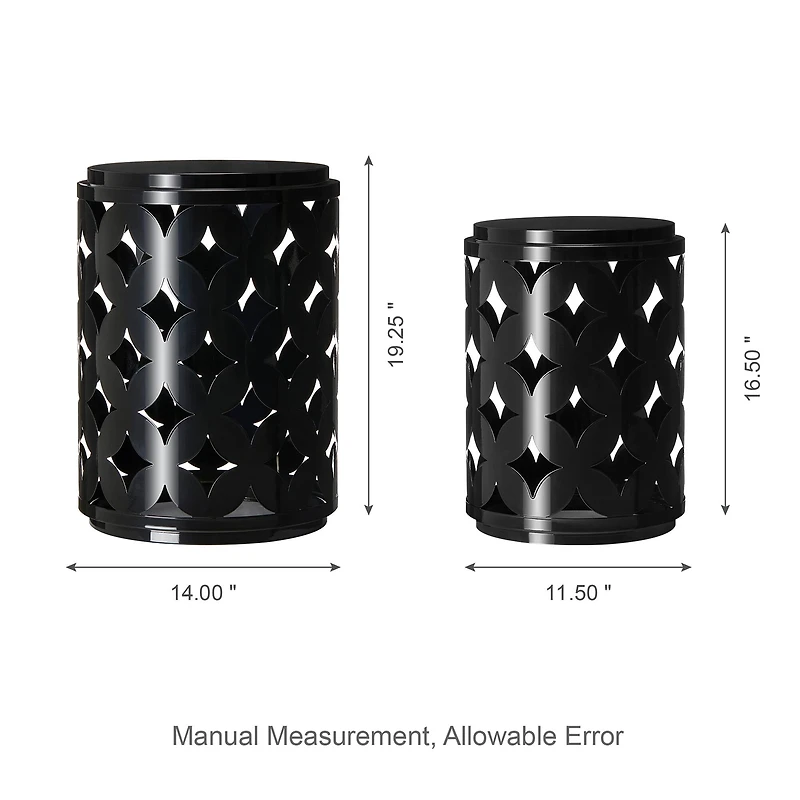 Glitzhome® Modern Heavy Duty Metal Frame Side Table Set