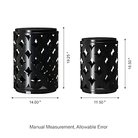 Glitzhome® Modern Heavy Duty Metal Frame Side Table Set