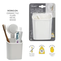 Bath Bliss Gel Suction Toothbrush Holder