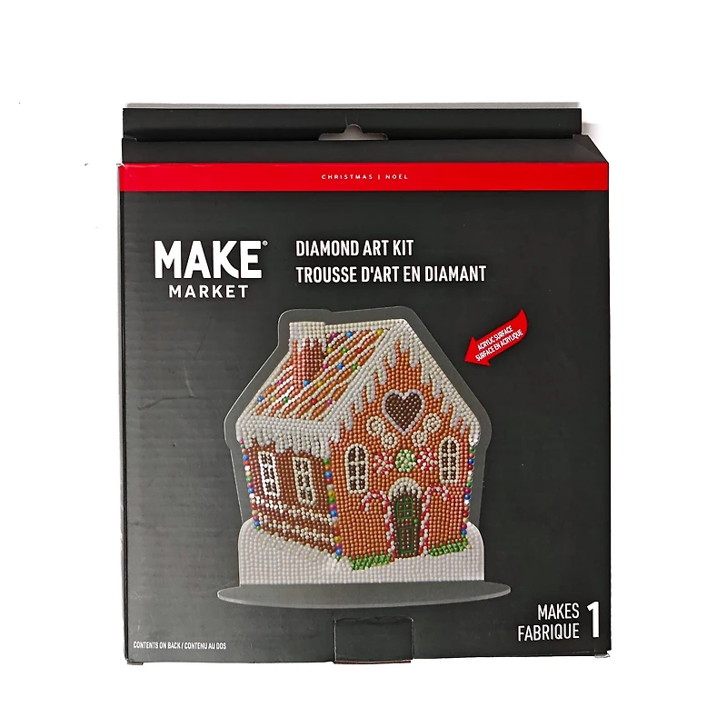 8" x 7.75" Gingerbread Diamond Art Table Topper Kit by Make Market®