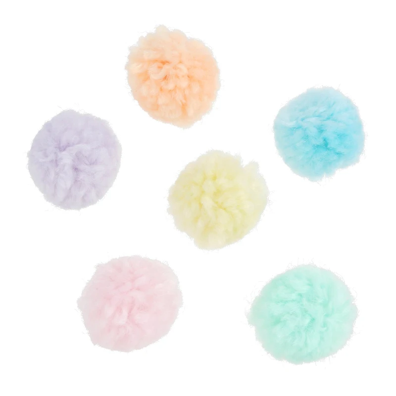 Pastel Yarn Pom Poms by Creatology™