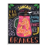 Stupell Industries Summer Sangria Pitcher Chalk Style Wall Plaque