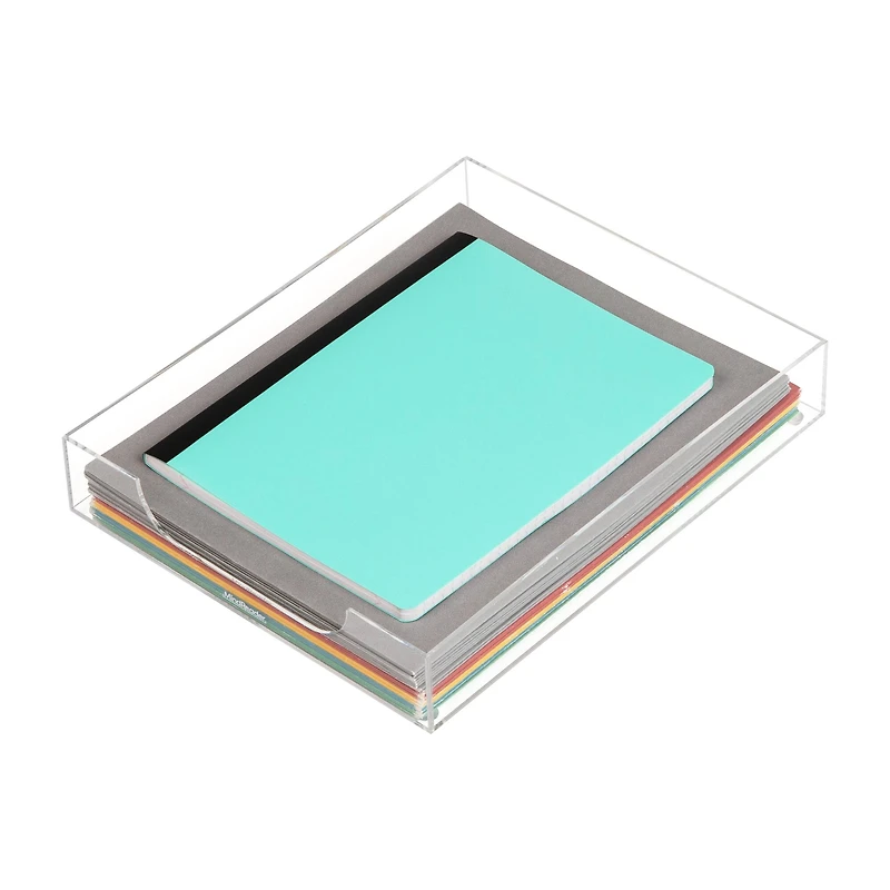 Mind Reader Paper Tray, Desktop Organizer, File Storage, Modern, Office, Acrylic, Clear