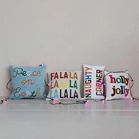 Hello Honey® 20" x 12" Naughty Corner Cotton Slub Lumbar Pillow with Tufting