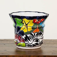 8" Handmade Mexican Talavera Ceramic Planter